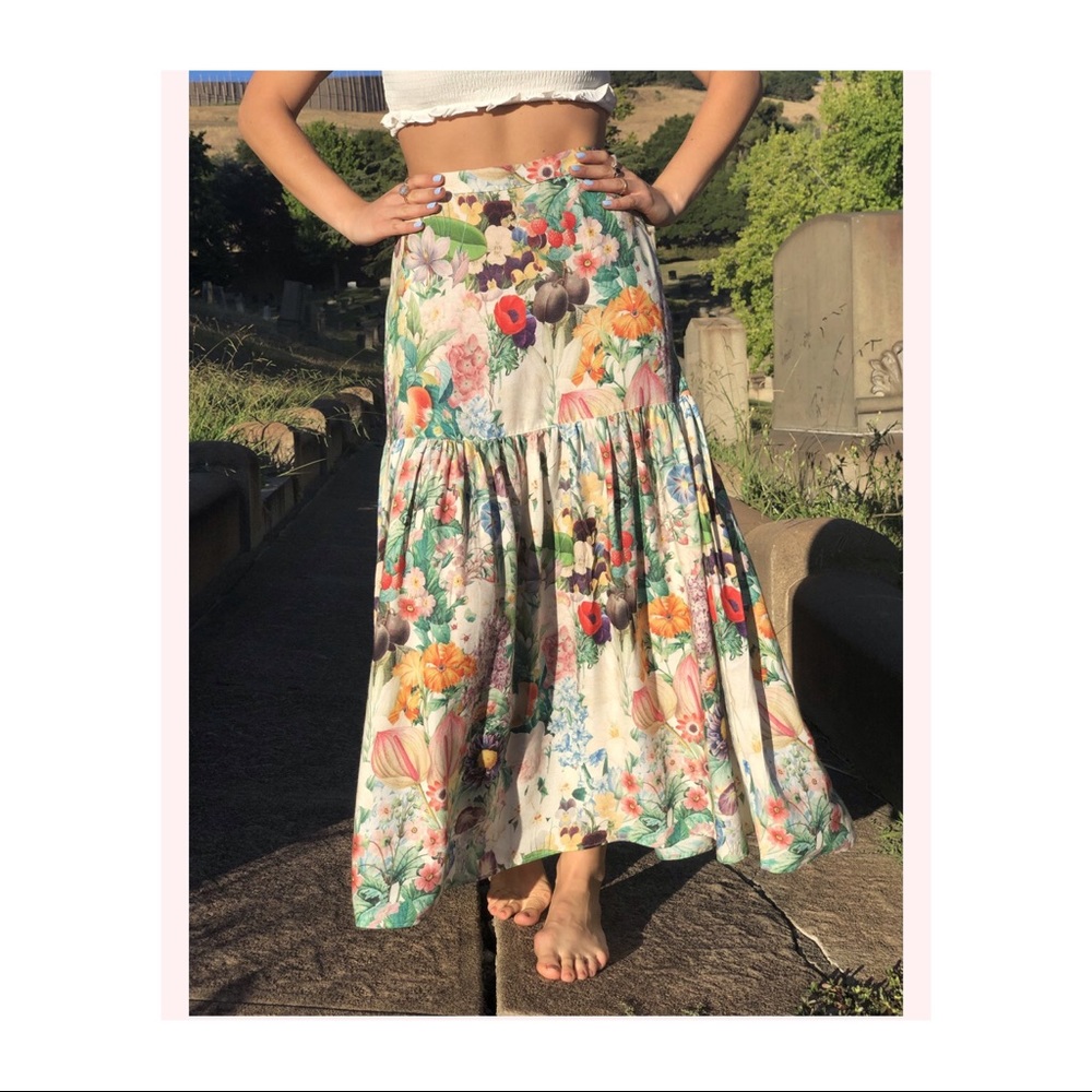 Samantha Pleet Freda Skirt - size 14 -floral skirt